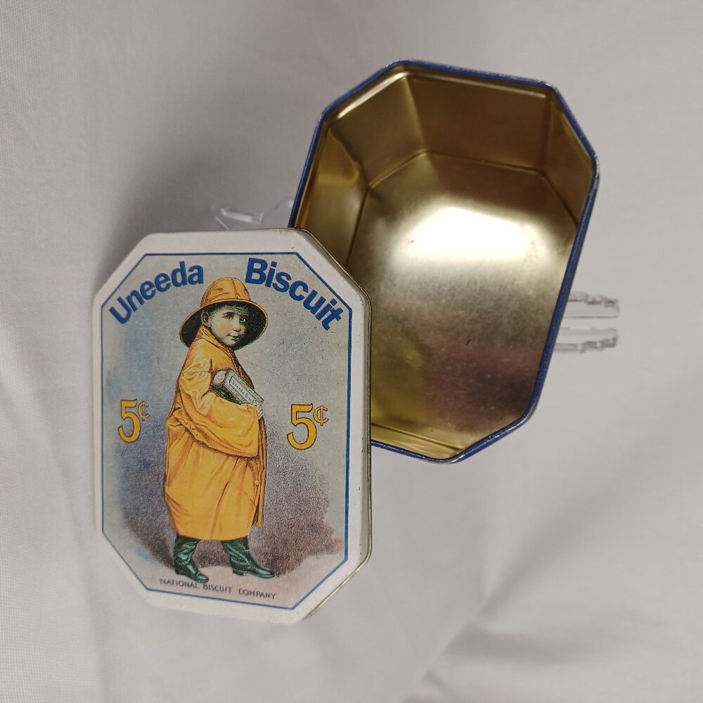 Vintage Uneeda Biscuit Advertising Tin, Vintage Stash Box